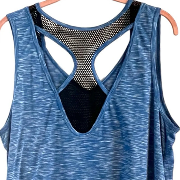 Rainbeau Ginger Mesh Detail Back Tank Top Muscle Tee 18/20 2X Plus Size - Picture 9 of 9